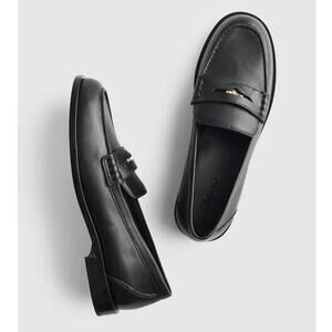 NWOB Madewell The Grayson Penny Loafer 100% Leather True Black Size 7